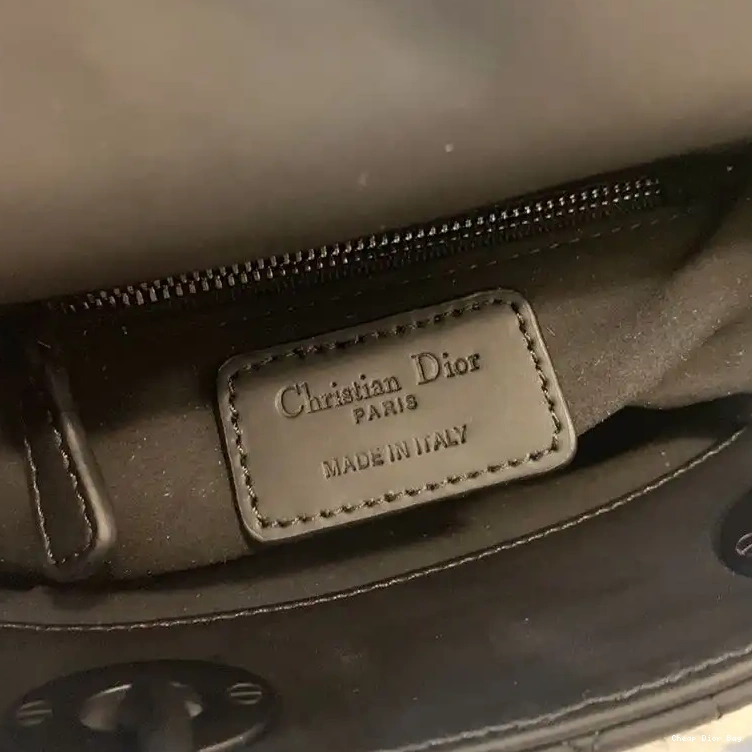 Dior Factory Outlet Cannage Calfskin Ultramatte Black Dior Lady Mini Bag 0506